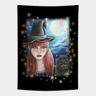 Green-Eyed Companions Tapestry