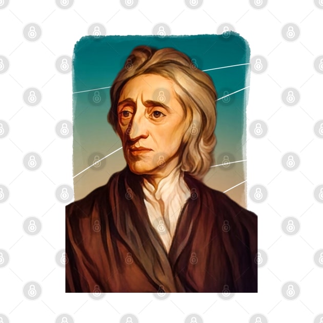 English Philosopher John Locke illustration by Litstoy 