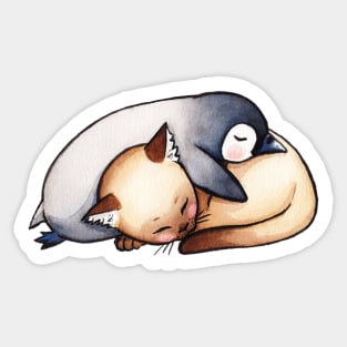 Sleeping Penguin Stickers for Sale