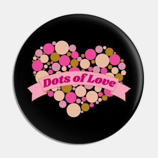 Colorful Dots of Love Heart Pin