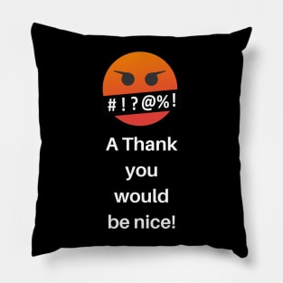 A Thank you would be nice! Pillow