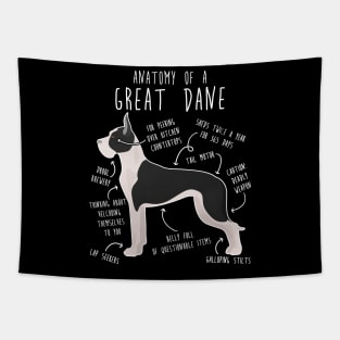 Cropped Mantle Great Dane Dog Anatomy Tapestry