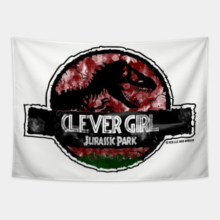 Jurassic Quote Logo - Clever Girl - Robert Muldoon Tapestry