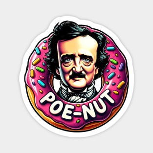 Edgar Allan Poe Poe-Nut Funny Food Pun Magnet