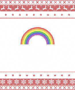 Merry Christmas Gay Rainbow LGBT Magnet