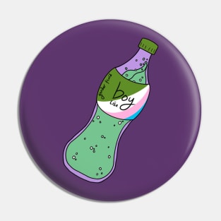 Boy lite bottle (genderqueer) Pin