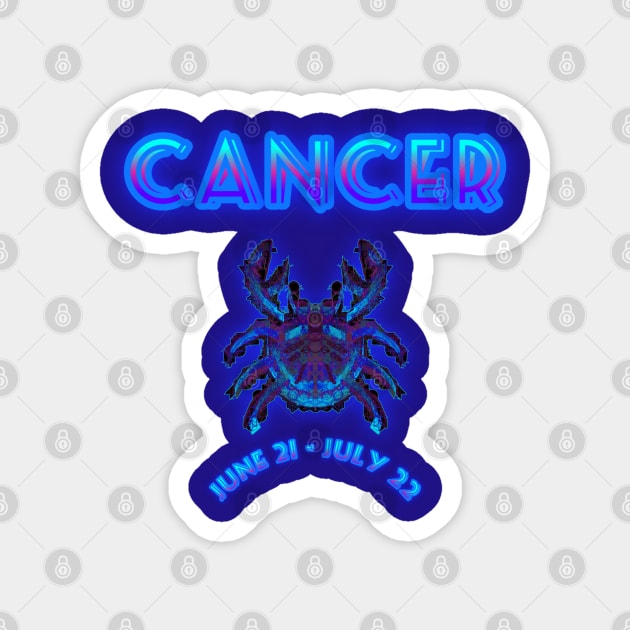 Cancer 3b Navy Magnet by Boogie 72