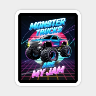 Monster Trucks Are My Jam Monster Truck Magnet