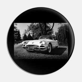 1960 Corvette C1 - Black White Pin