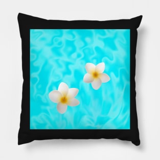 Lilo and Nani inspired white plumeria hawaiian flowers Pillow