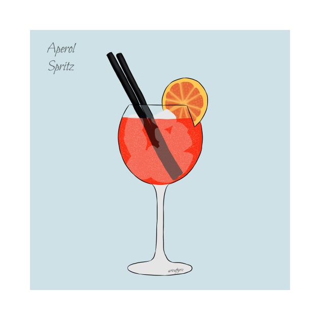 Aperol Spritz Cocktail Summer Drink by ArtRaft Pro