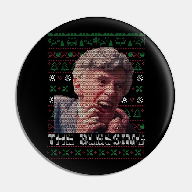 The Blessing - Ugly Christmas Sweater Pin by Stacy Peters Art