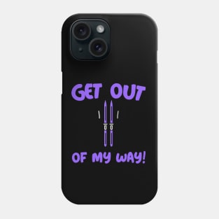 Get out of my way, powder boarding, downhill skiing, slalom skiing Phone Case