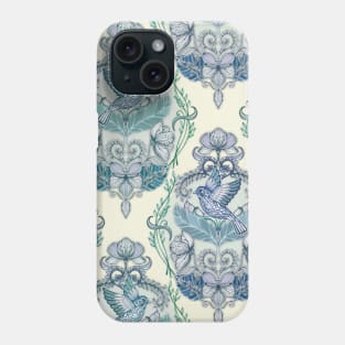 Not Even a Sparrow - hand drawn vintage bird illustration pattern Phone Case