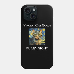 Vincent Cat Gogh Purry Night Phone Case