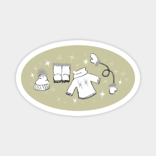 Winter weather snow lover cartoon illustration Magnet