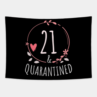 21st birthday Quarantine gift -  21 and Quarantined Tapestry