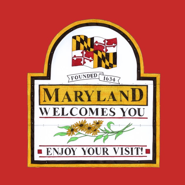 Welcome to Maryland by Elizabeth Weglein Art