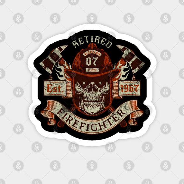 Retired Firefighter Magnet by Farm Road Mercantile 