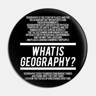 Geography Defined - Geography Teacher Pin