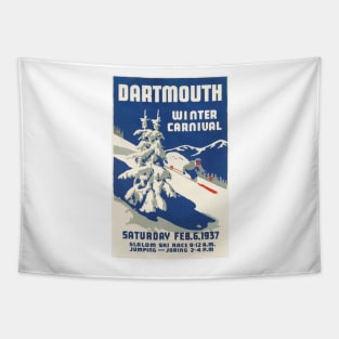 Vintage Dartmouth Winter Carnival 1937 Tapestry