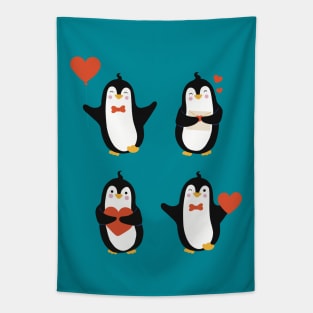Love penguins Tapestry
