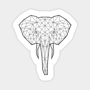 Geometric low poly elephant Magnet