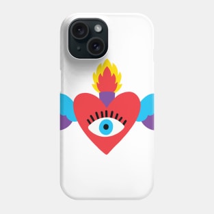 Sacred Heart Evil Eye Mexican Art Phone Case