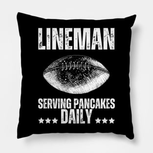 Lineman Serving Pancakes Daily Pillow