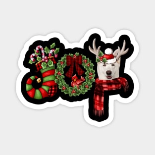 Christmas Joy Dwarf Stocking Reindeer German Shepherd Magnet