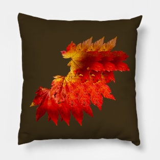 Autumnal fire colored leaves Pillow