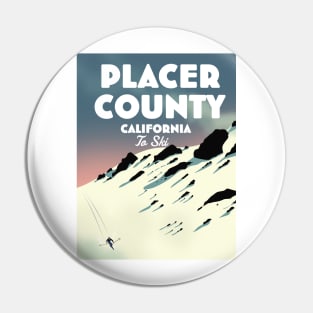 Placer County, California ski poster Pin