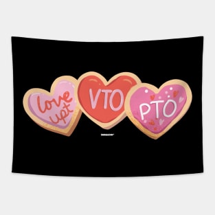 Valentines Day Coworker Swagazon PTO VTO Valentine Cookie Tapestry