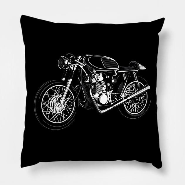 CAFE RACER Pillow by risskid90