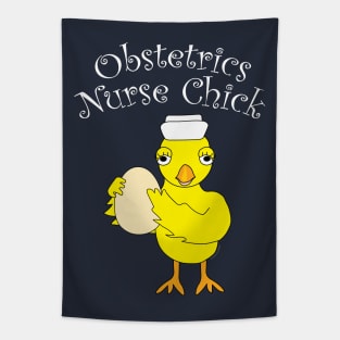 Obstetrics Nurse Chick White Text Tapestry