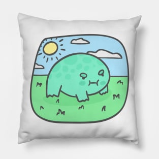 Angry round boy Pillow