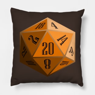 Orange D20 Pillow