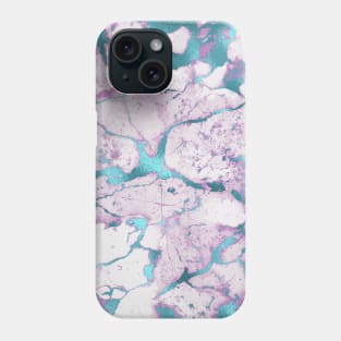 Marble Pattern Aesthetic Purple Blue Teal Phone Case