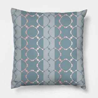 Elegant ornamental pattern (blue and pink) Pillow