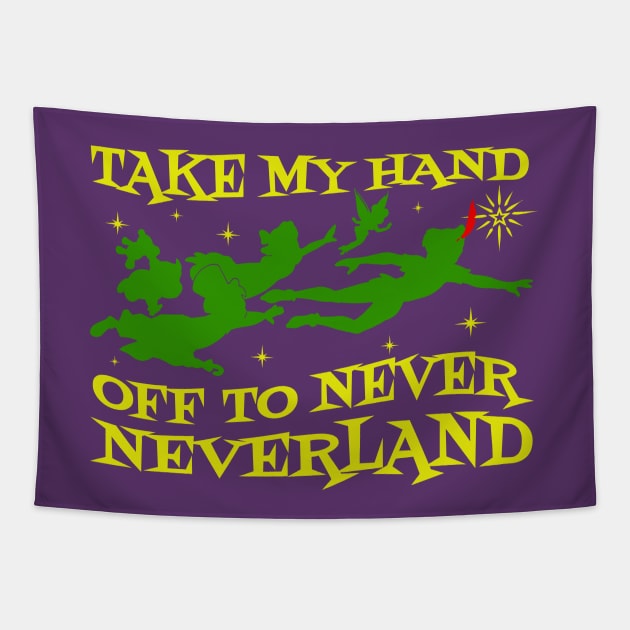 Take My Hand Neverland Tapestry by PopCultureShirts