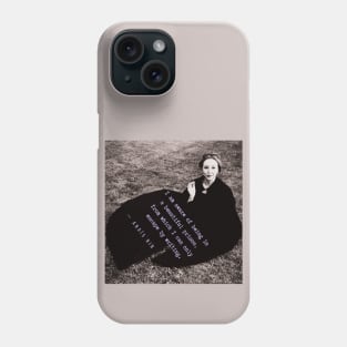 Anaïs Nin portrait and quote: I am aware of being in a beautiful prison... Phone Case