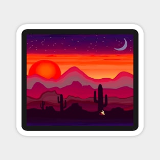 Southwest Arizona Sunset Magnet