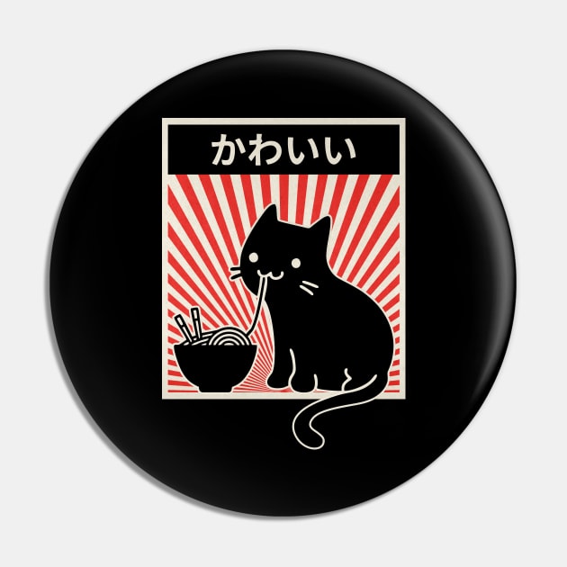 Ramen Cat Pin by Indiecate