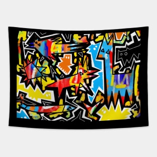 CRAZY ANIMAL PARTY Tapestry