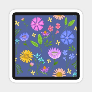 Wild flowers print Magnet