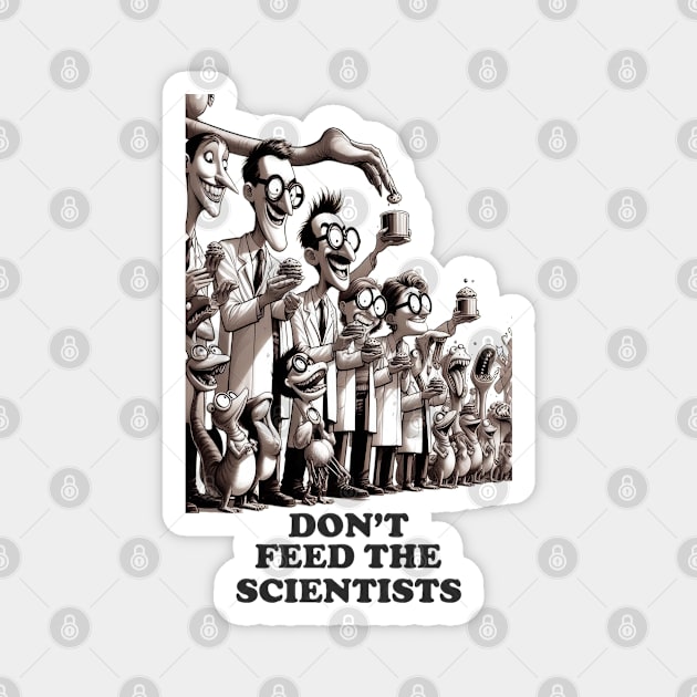 DON'T FEED THE SCIENTISTS Magnet by TooplesArt