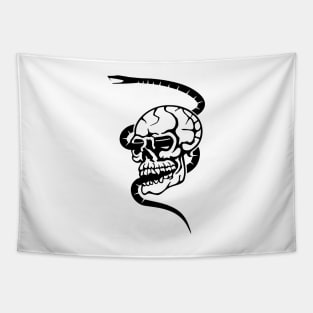 Snake in Skull Tapestry