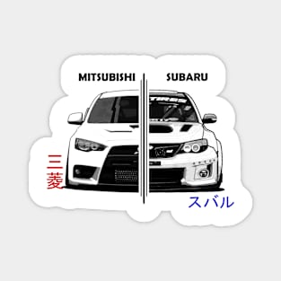 Mitsubishi Lancer EVO and Impreza WRX STI Magnet