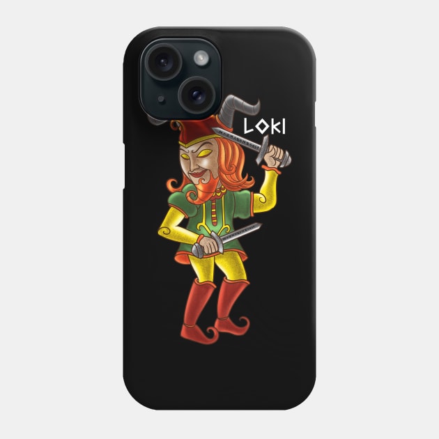 Loki - God of Mischief and Deception - Norse Mythology Design for Vikings and Pagans! Phone Case by Holymayo Tee