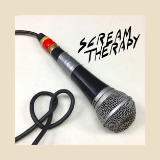 Scream Therapy book cover microphone heart T-Shirt